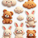 Kawaii & Chibi Style - Sticker Sheet v11